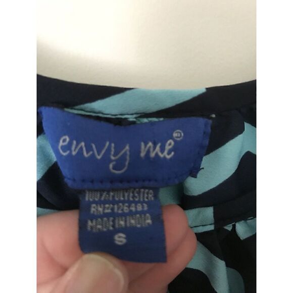 ENVY ME Womens Top Striped One Shoulder Tunic Small - Picture 2 of 3